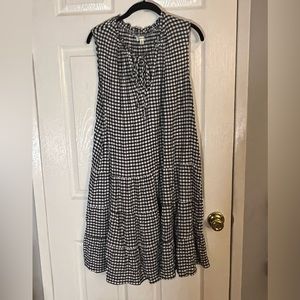 Max Studio Gingham Sleeveless Tiered Dress